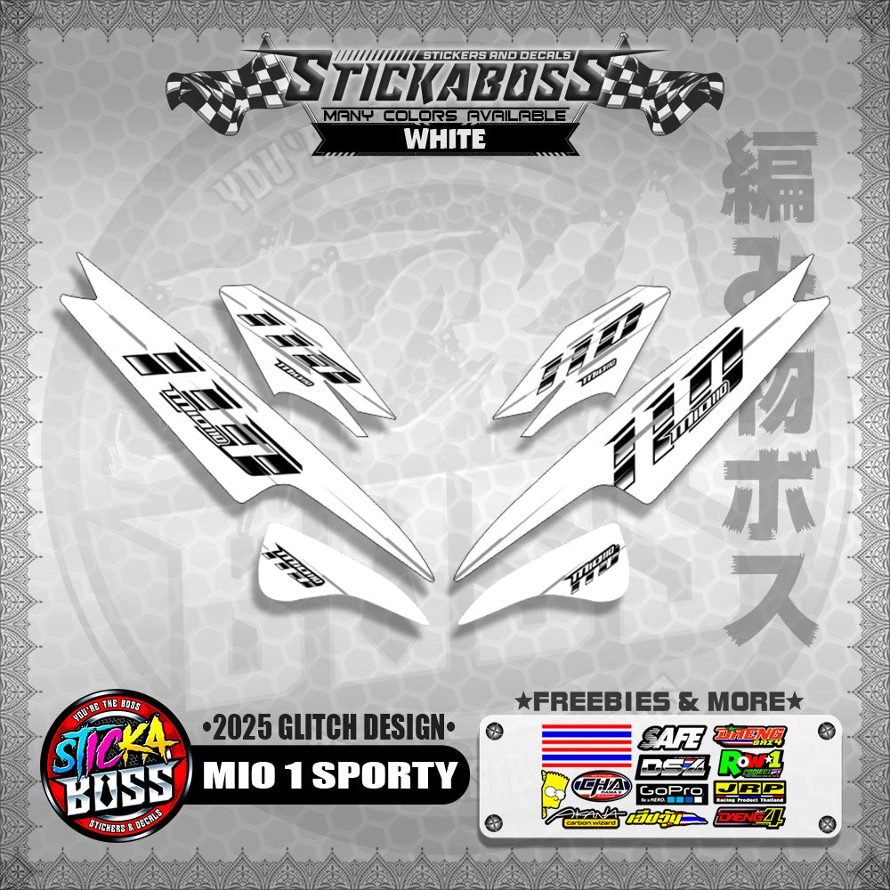 MIO 1/SPORTY/ SMILE STICKER DECALS ( 2025 GLITCH DESIGN )【WITH FREEBIES】