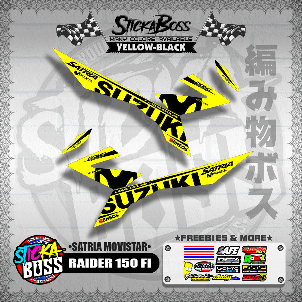 RAIDER 150 Fi DECALS ( SATRIA MOVISTAR )【WITH FREEBIES】