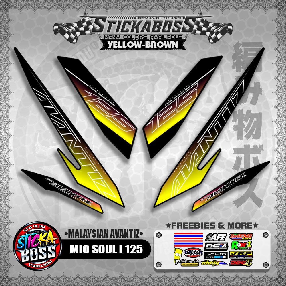 MIO SOUL I 125 STICKER DECALS ( MALAYSIAN AVANTIZ )【WITH FREEBIES】