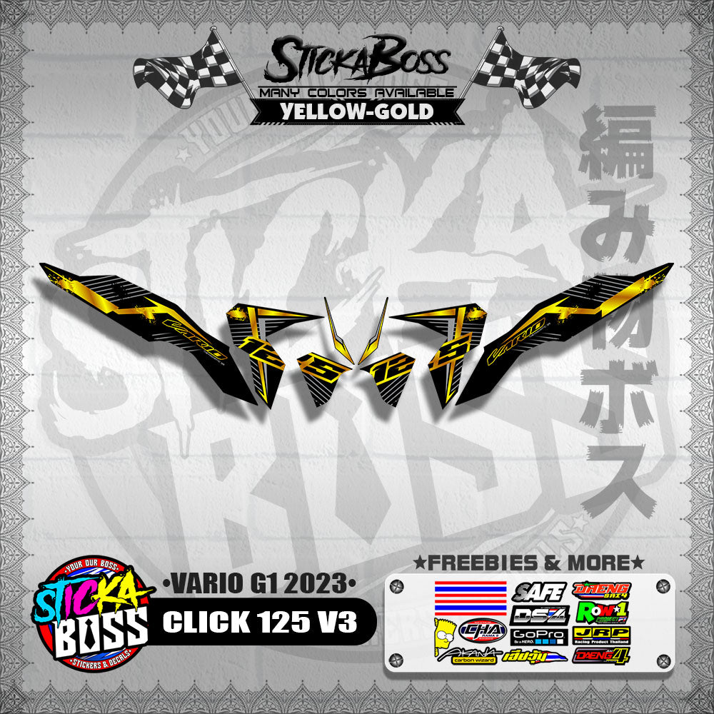 CLICK 125 V3 DECALS ( VARIO G1 2023 )【WITH FREEBIES】