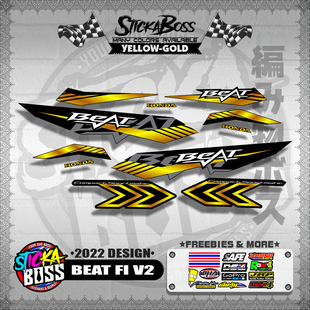 Beat V2 Malaysian Decals ( 2022 Design )【WITH FREEBIES】 Malaysia Concept
