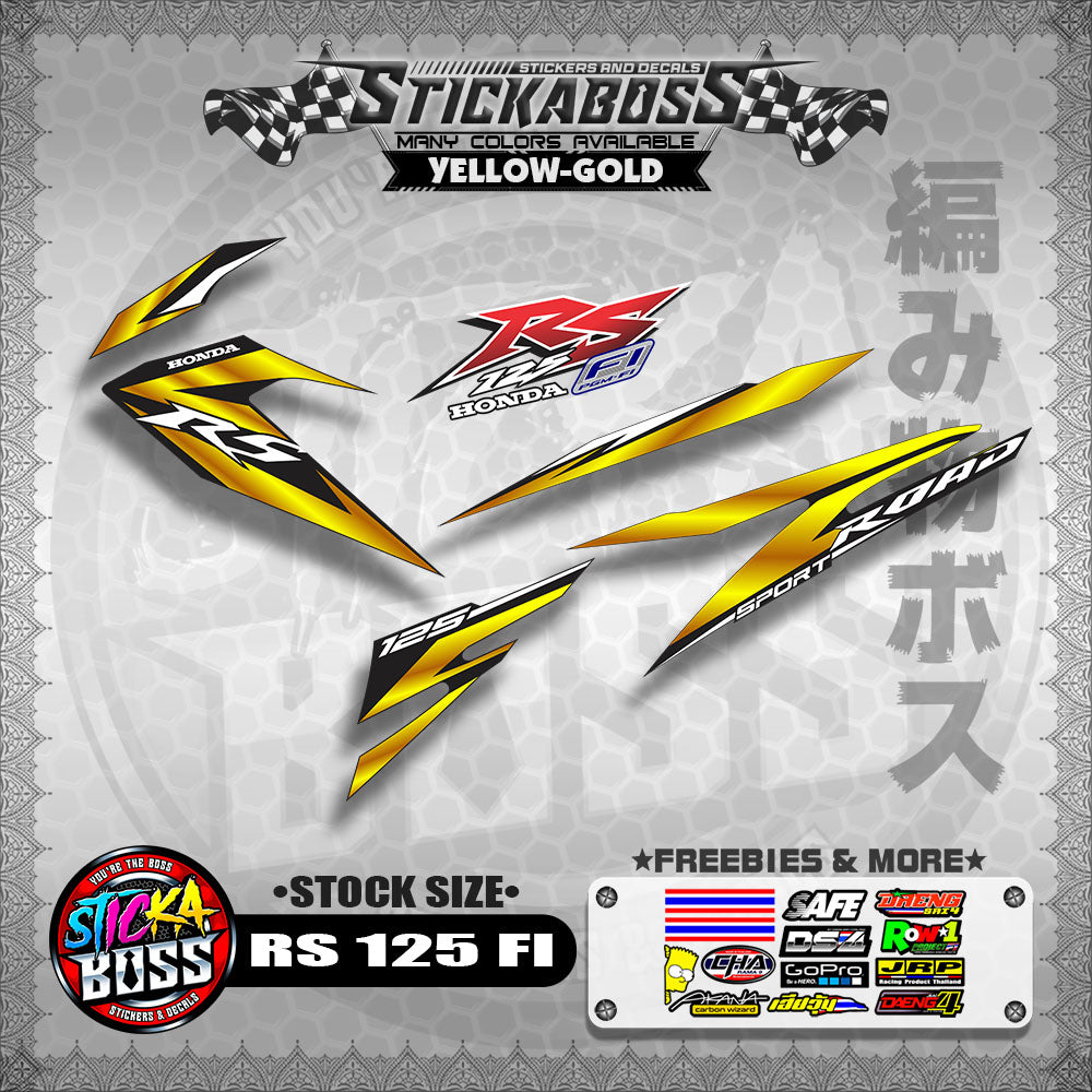 RS 125 FI Stock Decals (STOCK SIZE)【PREMIUM GLOSSY LAMINATED】