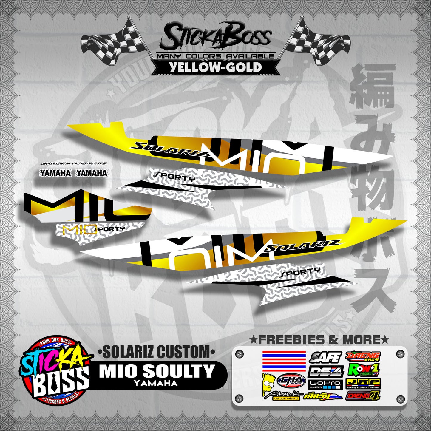 MIO SOULTY DECALS ( SOLARIZ CUSTOM )【WITH FREEBIES】