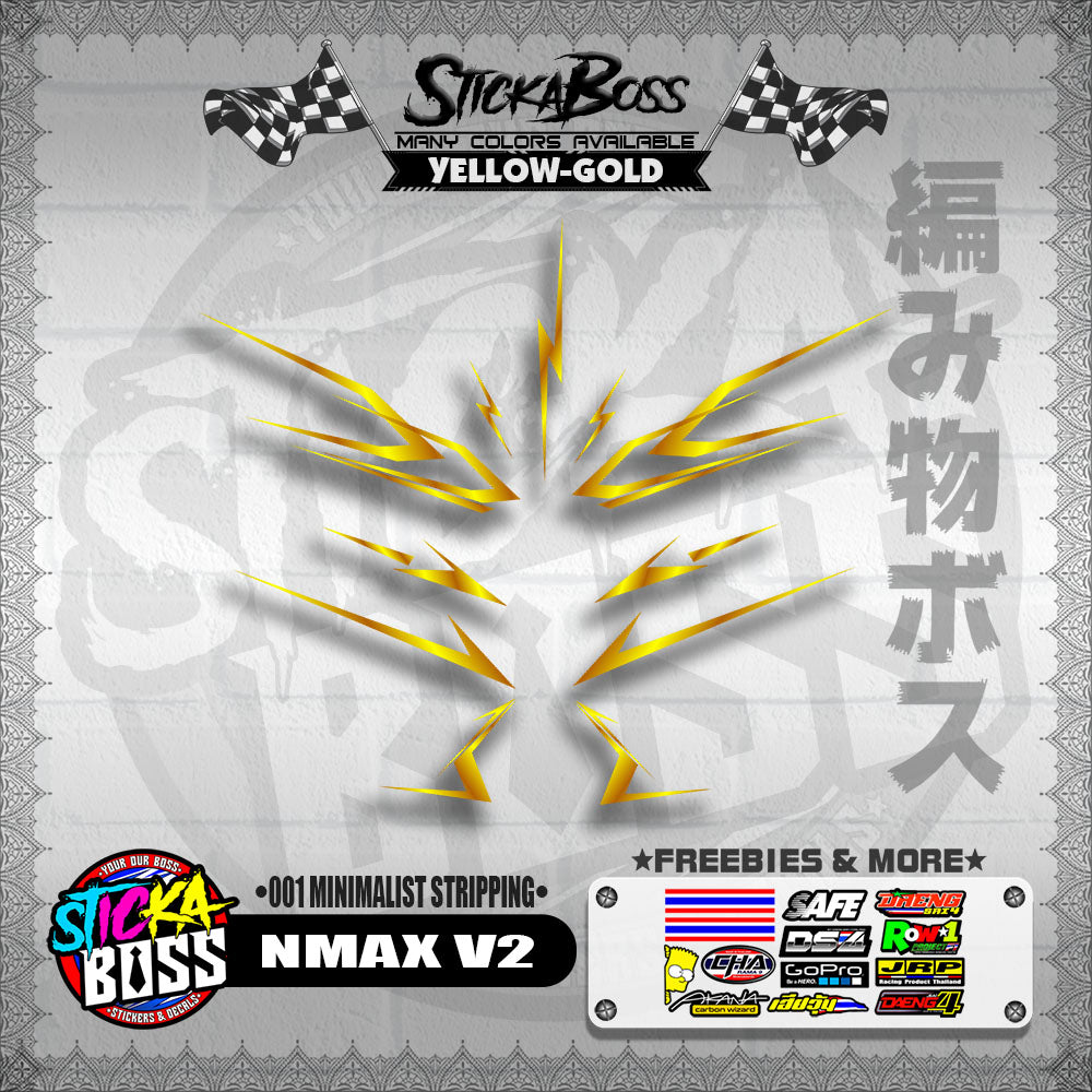 NMAX V2 DECALS ( 001 MINIMALIST STRIPPING )【WITH FREEBIES】