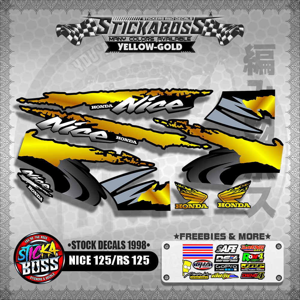 NICE 125 / RS 125 ( STOCK DECALS 1998 )【WITH FREEBIES】