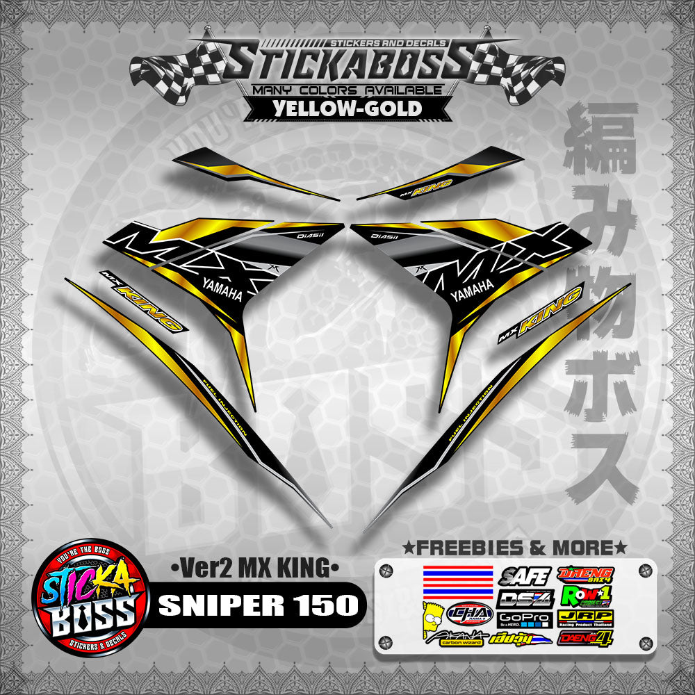 SNIPER 150 DECALS ( Ver2 MX KING )【WITH FREEBIES】MALAYSIAN CONCEPT/Y15ZR/EXCITER 150