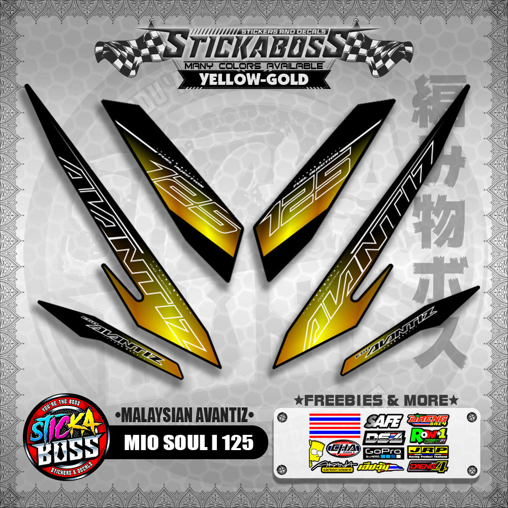 MIO SOUL I 125 STICKER DECALS ( MALAYSIAN AVANTIZ )【WITH FREEBIES】
