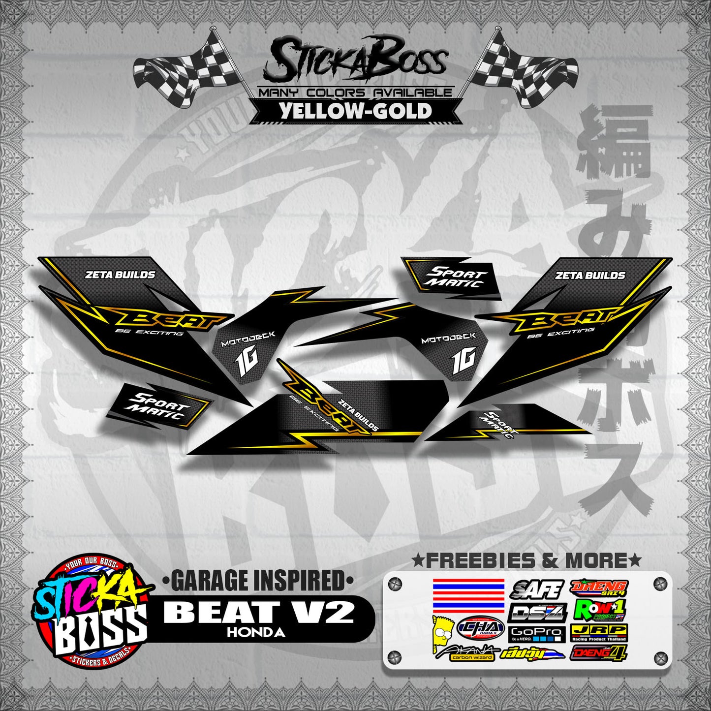 BEAT V2 DECALS ( GARAGE INSPIRED )【WITH FREEBIES】