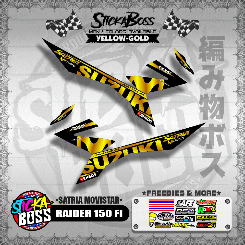 RAIDER 150 Fi DECALS ( SATRIA MOVISTAR )【WITH FREEBIES】