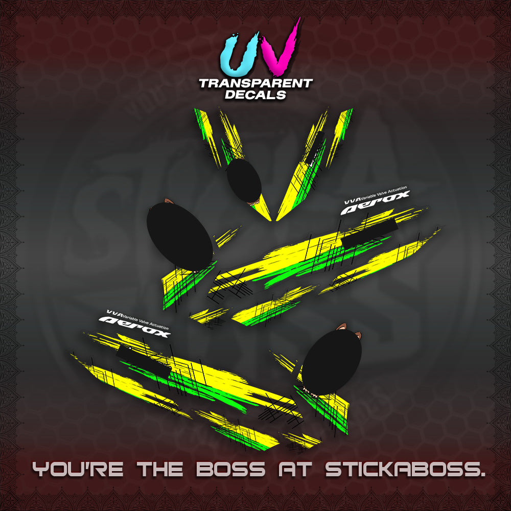 AEROX V2 DECAL(STUFF TOY 2 TONE)STICKER DECALS By STICKABOSS