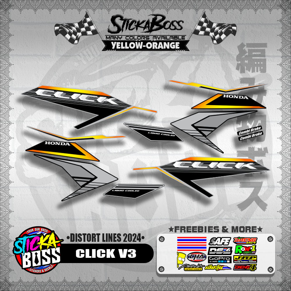 CLICK V3 DECALS ( DISTORT LINES 2024 )【WITH FREEBIES】