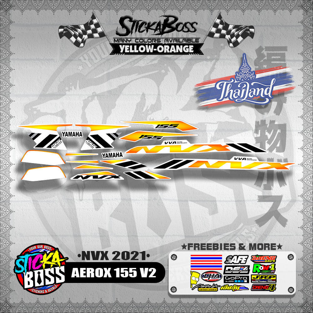 AEROX 155 V2 THAI DECALS ( NVX 2021 )【WITH FREEBIES】
