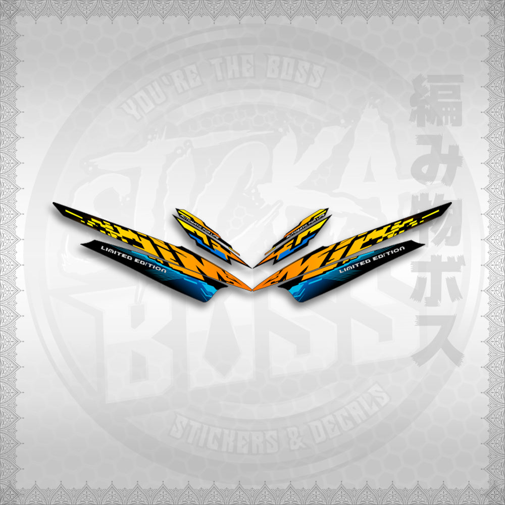 STICKER DECALS for MIO SPORTY (MSP25GLCO) By STICKABOSS (SOFIE LAMINATED WATERPROOF)