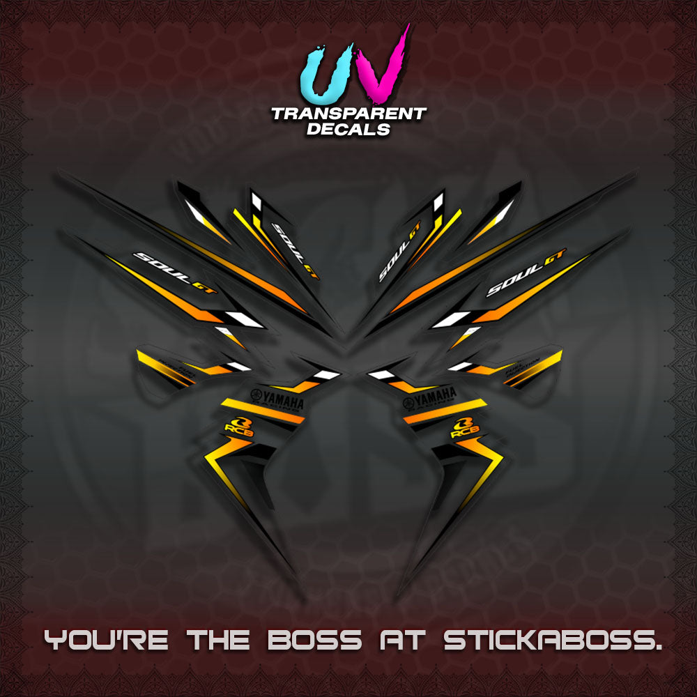 【PREMIUM UV PRINT】TRANSPARENT MIO SOUL i 115 GT INDO STRIPING DECALS (2026 DESIGN 001)By STICKABOSS