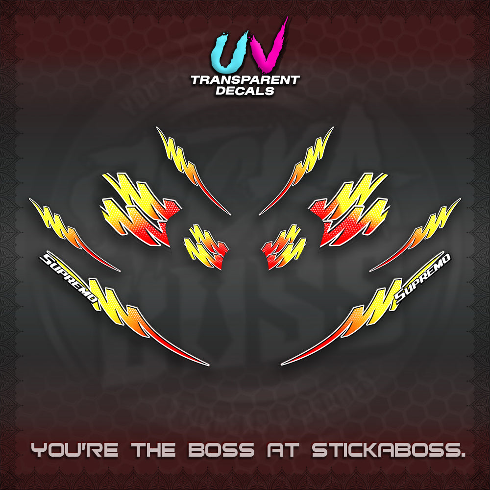 ADV 160 UV TRANSPARENT STRIPING(2 TONE PUTREA VIRDIAN) STICKER DECALS By STICKABOSS