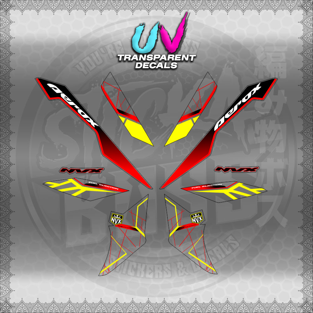 【PREMIUM UV PRINT】TRANSPARENT AEROX V3 ALPHA TURBO INDO-MALAYSIAN (AV3MAMABO)【WITH FREEBIES】