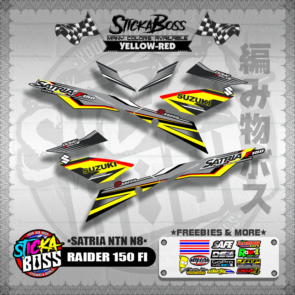 RAIDER 150 FI DECALS ( SATRIA NTN N8 )【WITH FREEBIES】
