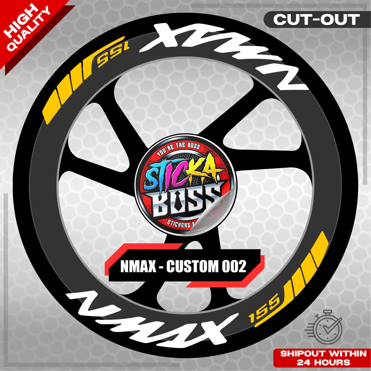 NMAX 155 MAG STICKER SET ( 2 MAGS ) - CUSTOM 002 | VINYL WATERPROOF CUT-OUT DECALS