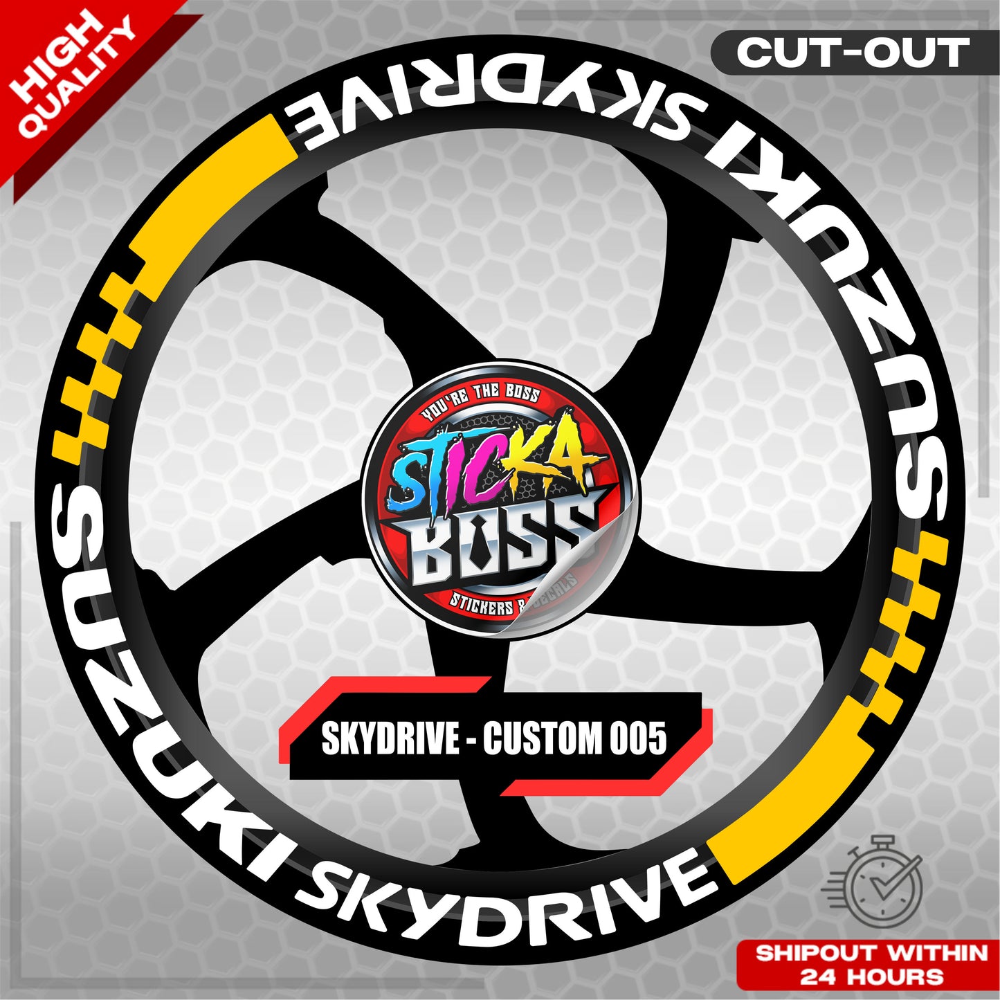 SKYDRIVE MAG STICKER SET ( 2 MAGS ) - CUSTOM 005 | VINYL WATERPROOF CUT-OUT DECALS