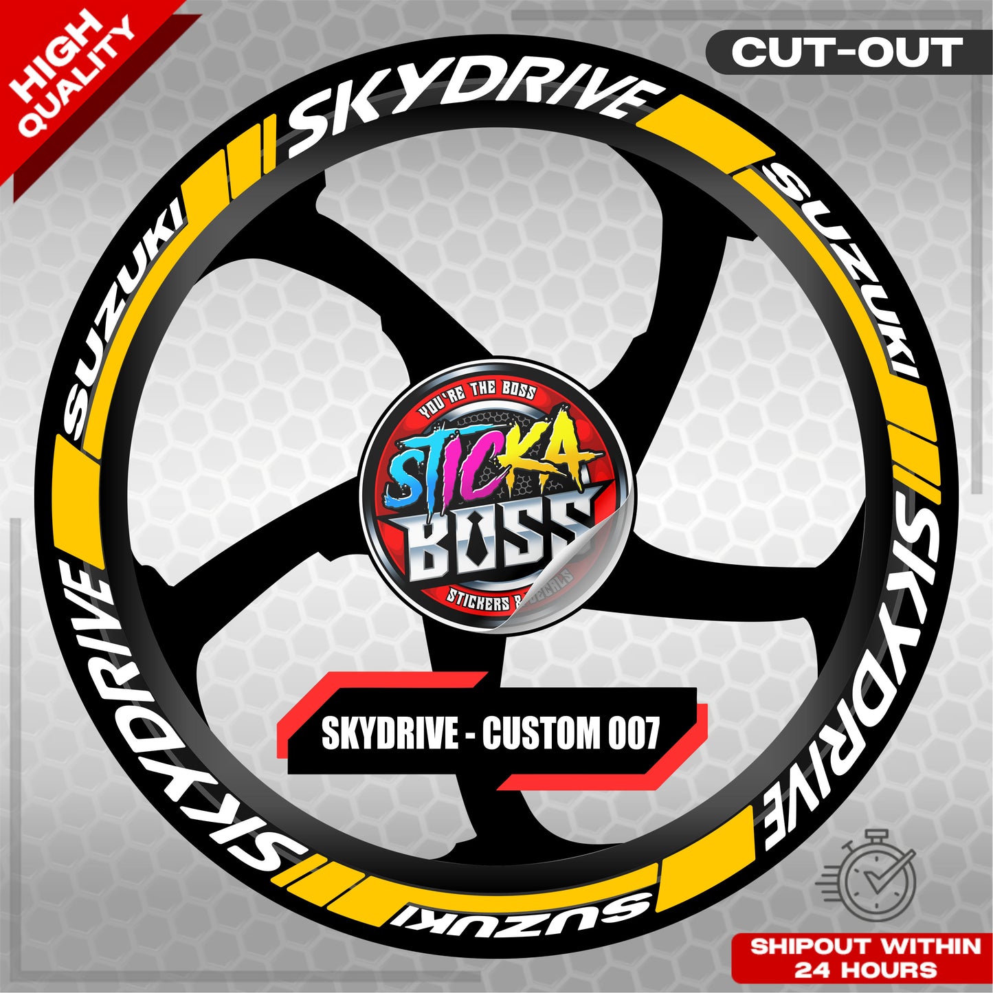 SKYDRIVE MAG STICKER SET ( 2 MAGS ) - CUSTOM 007 | VINYL WATERPROOF CUT-OUT DECALS
