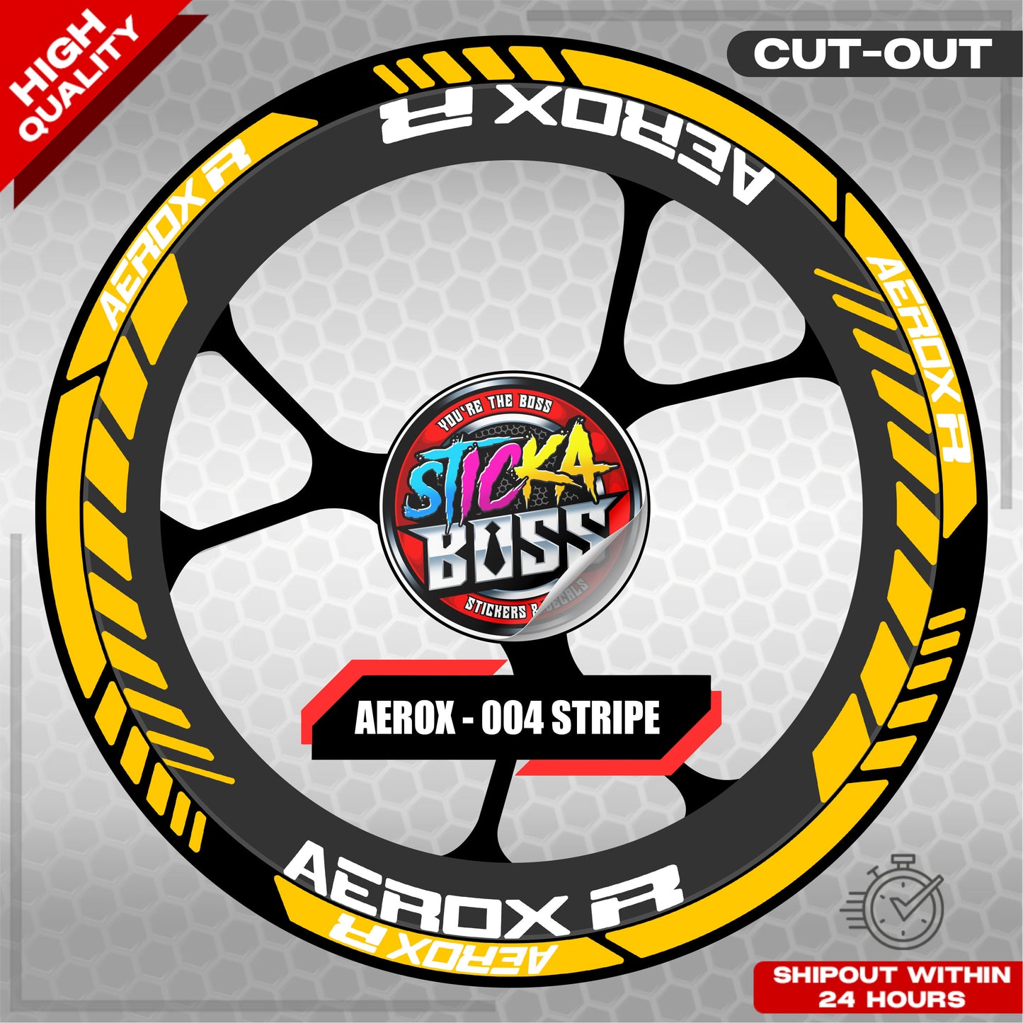 AEROX MAG STICKER SET ( 2 MAGS ) - 004 STRIPE | VINYL WATERPROOF CUT-OUT DECALS