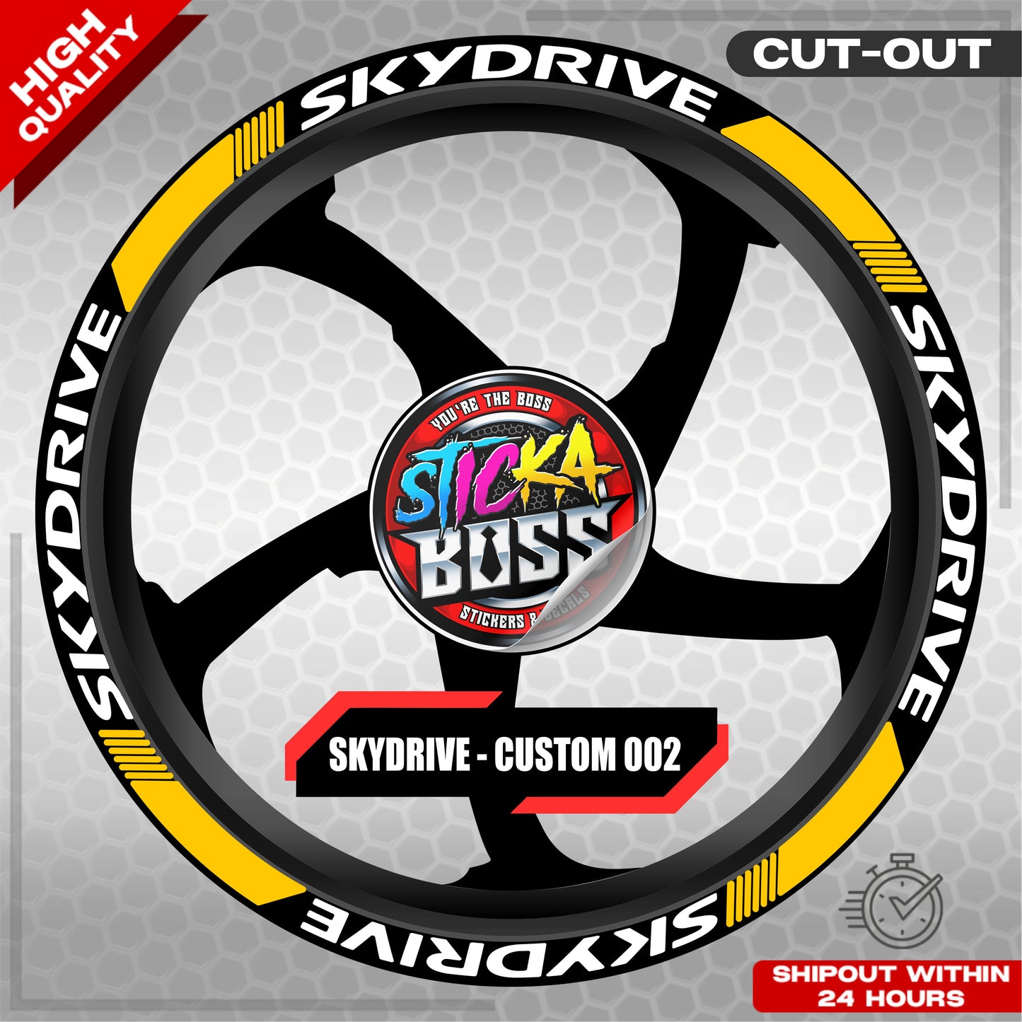 SKYDRIVE MAG STICKER SET ( 2 MAGS ) - CUSTOM 002 | VINYL WATERPROOF CUT-OUT DECALS