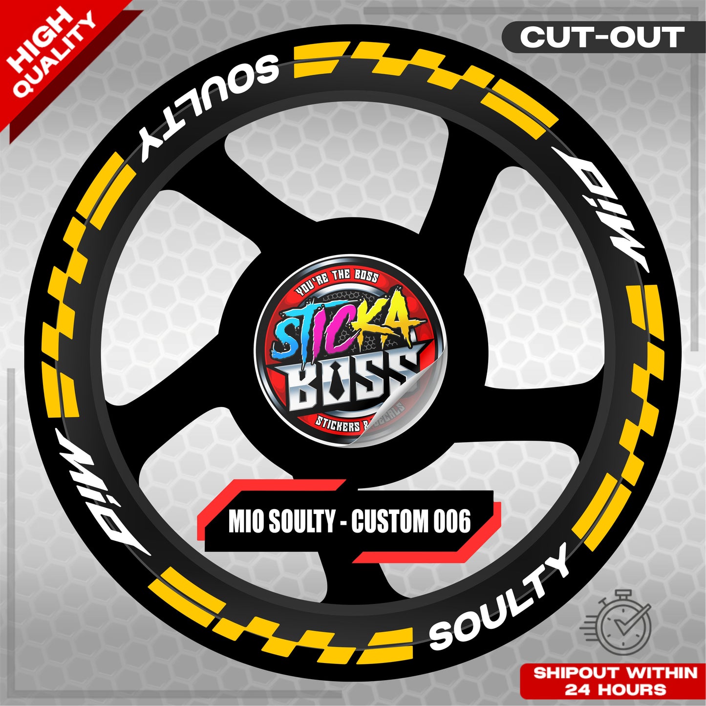 MIO SOULTY MAG STICKER SET ( 2 MAGS ) - CUSTOM 006 | VINYL WATERPROOF CUT-OUT DECALS