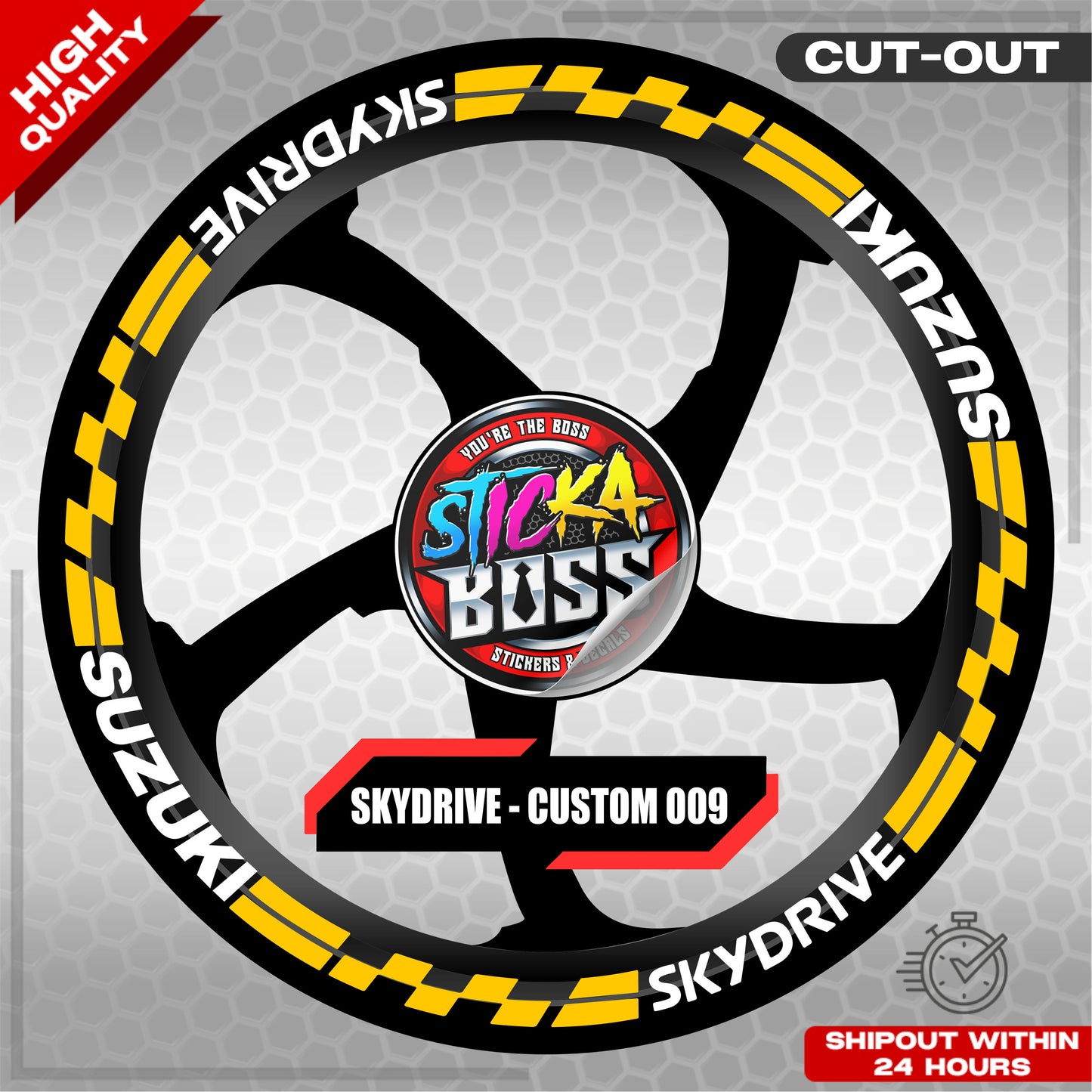 SKYDRIVE MAG STICKER SET ( 2 MAGS ) - CUSTOM 009 | VINYL WATERPROOF CUT-OUT DECALS