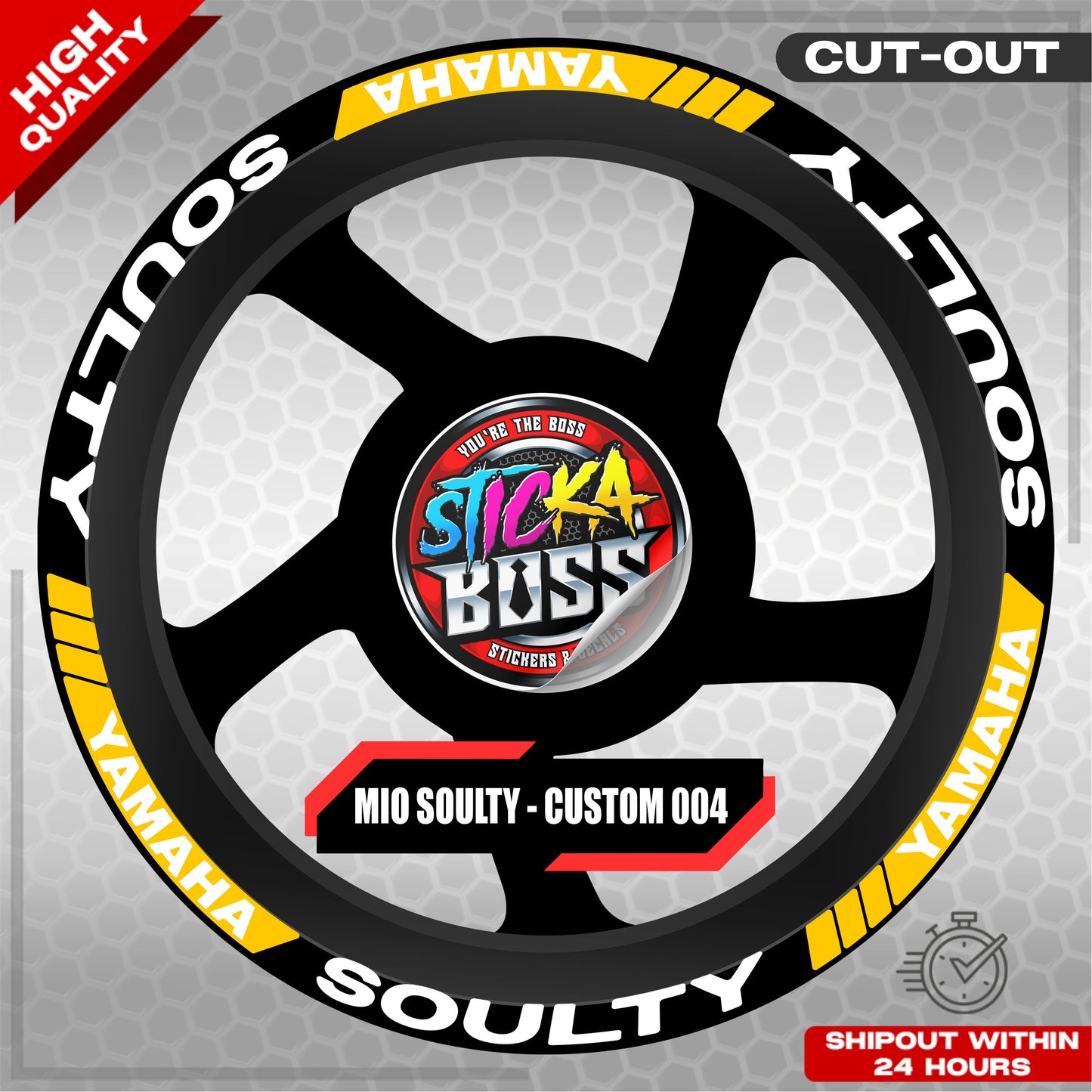 MIO SOULTY MAG STICKER SET ( 2 MAGS ) - CUSTOM 004 | VINYL WATERPROOF CUT-OUT DECALS