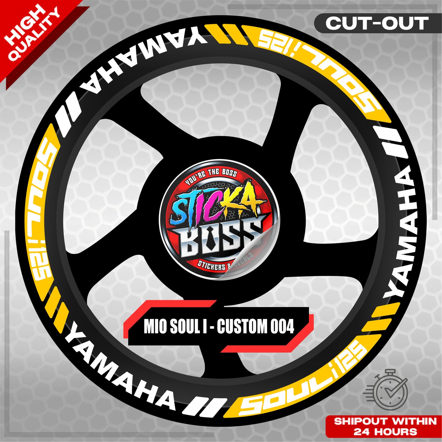 MIO SOUL I MAG STICKER SET ( 2 MAGS ) - CUSTOM 004 | VINYL WATERPROOF CUT-OUT DECALS