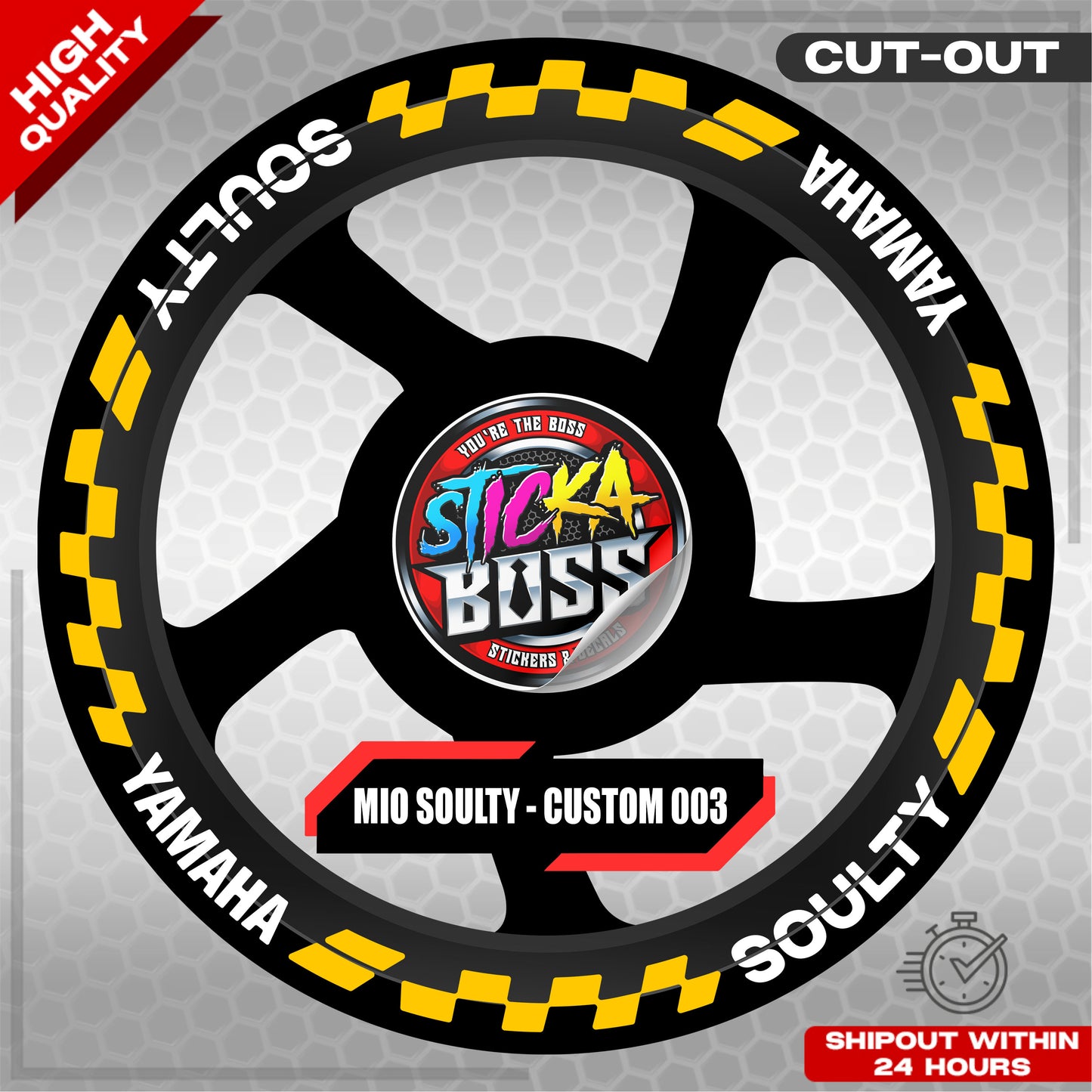 MIO SOULTY MAG STICKER SET ( 2 MAGS ) - CUSTOM 003 | VINYL WATERPROOF CUT-OUT DECALS