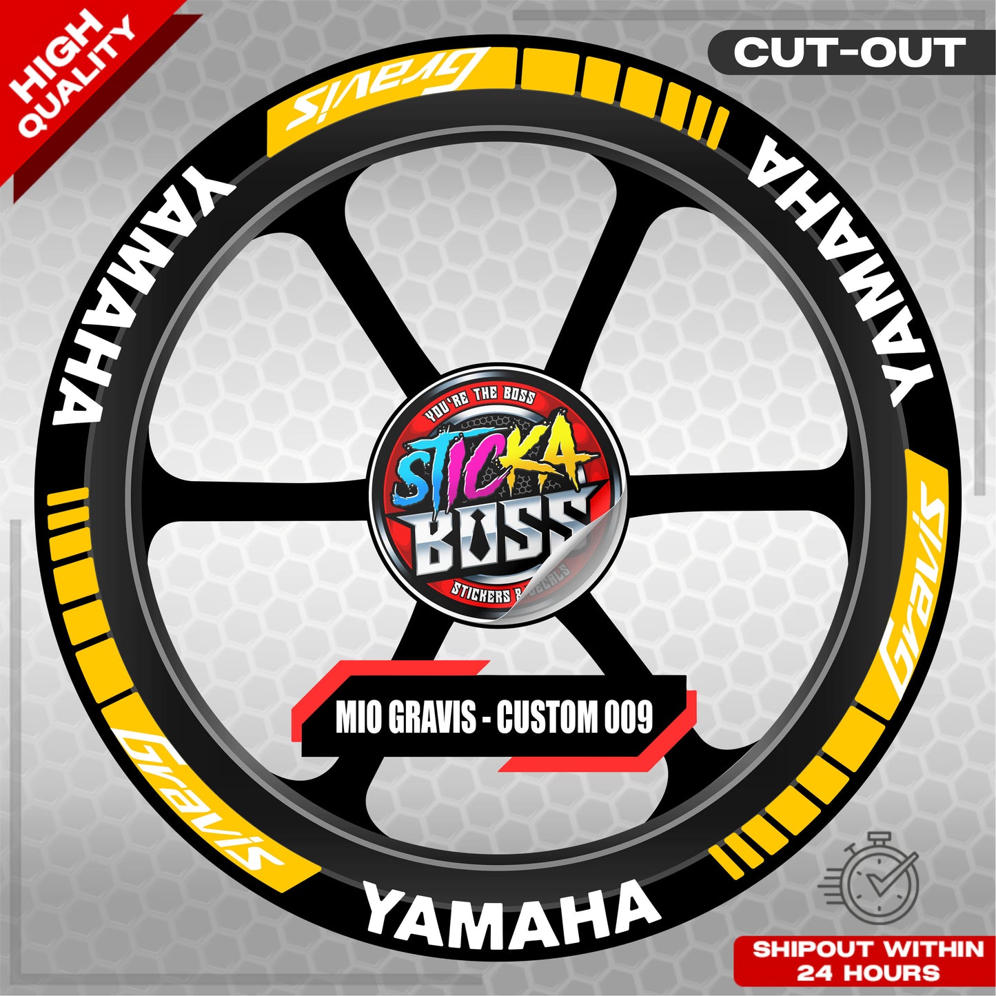 MIO GRAVIS MAG STICKER SET ( 2 MAGS ) - CUSTOM 009 | VINYL WATERPROOF CUT-OUT DECALS