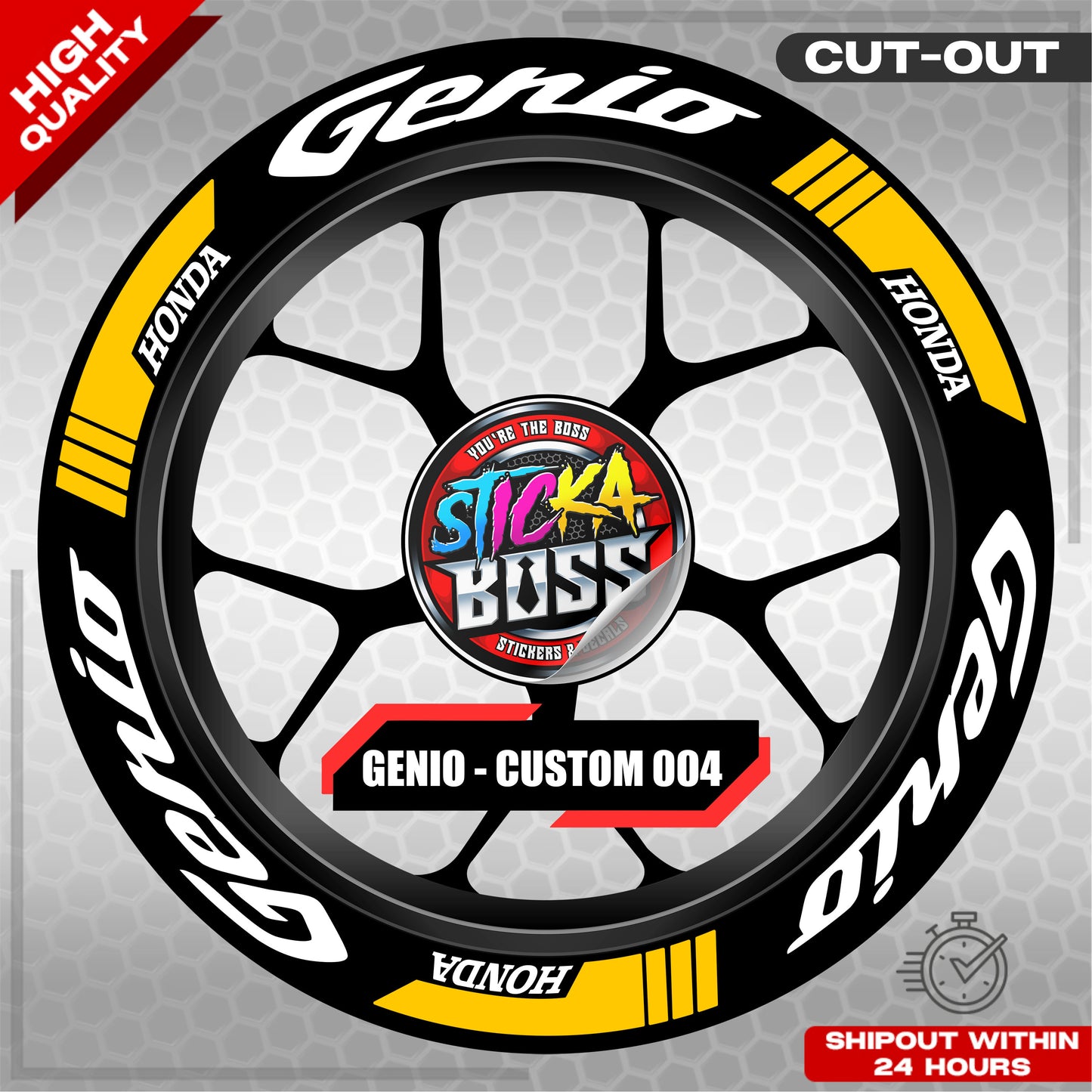 GENIO MAG STICKER SET ( 2 MAGS ) - CUSTOM 004 | VINYL WATERPROOF CUT-OUT DECALS