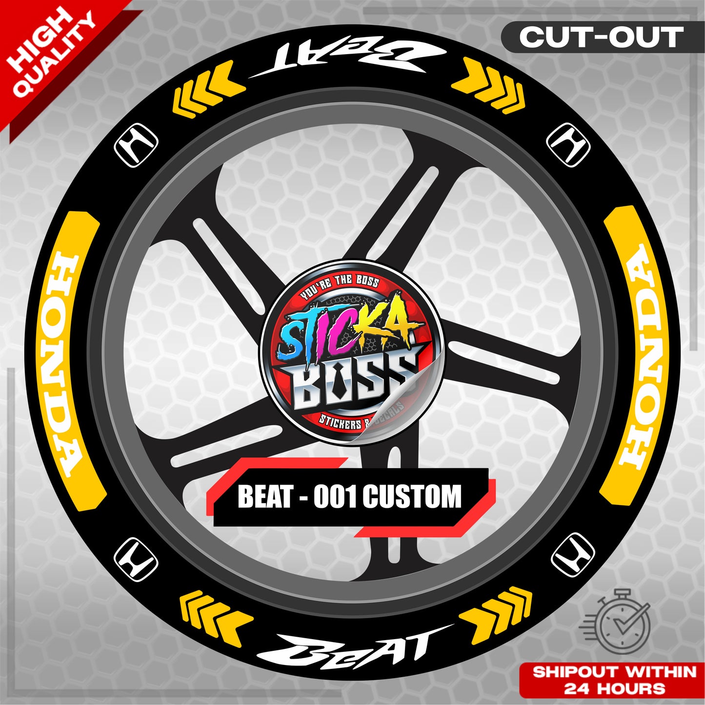 BEAT MAG STICKER SET ( 2 MAGS ) - 001 CUSTOM | VINYL WATERPROOF CUT-OUT DECALS