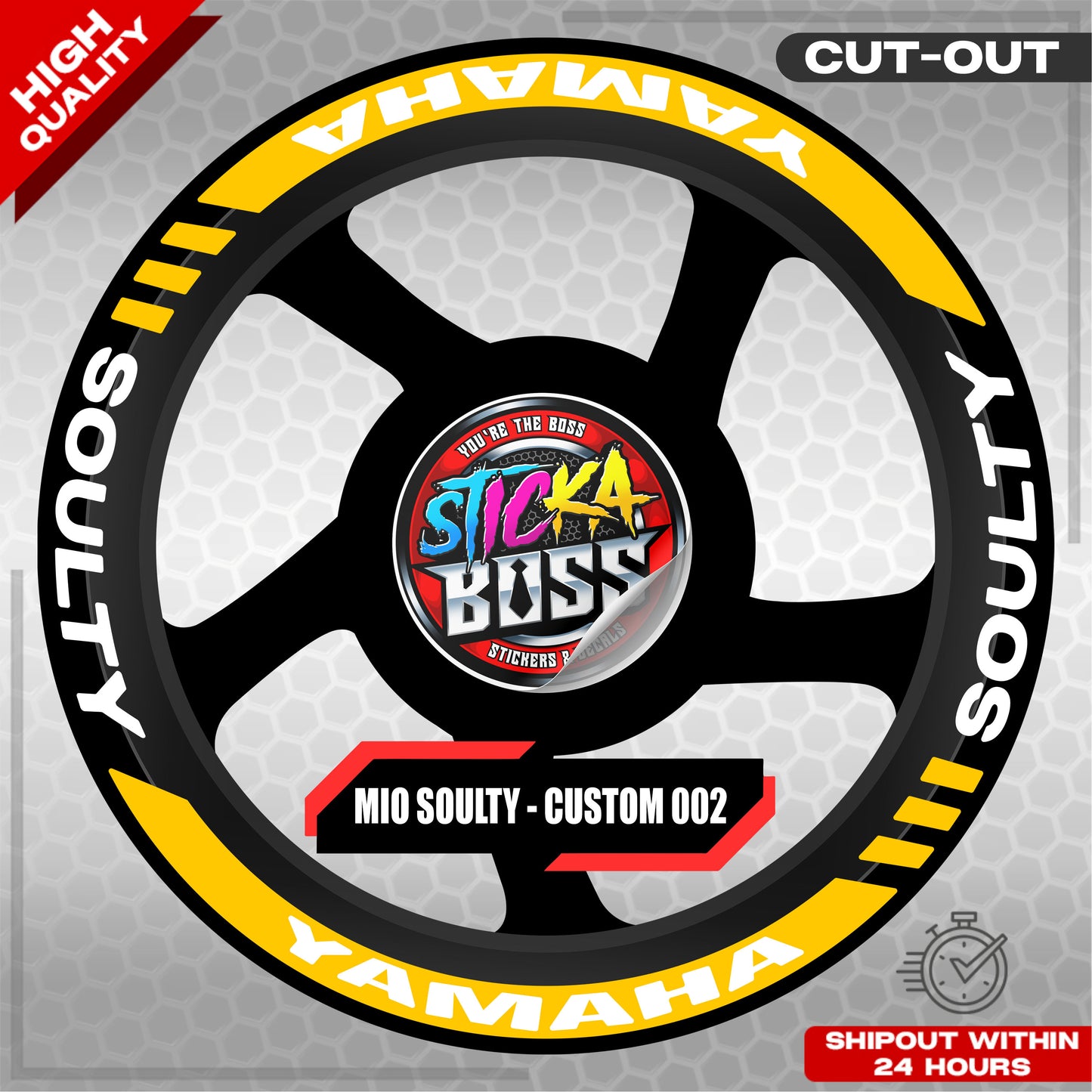 MIO SOULTY MAG STICKER SET ( 2 MAGS ) - CUSTOM 002 | VINYL WATERPROOF CUT-OUT DECALS