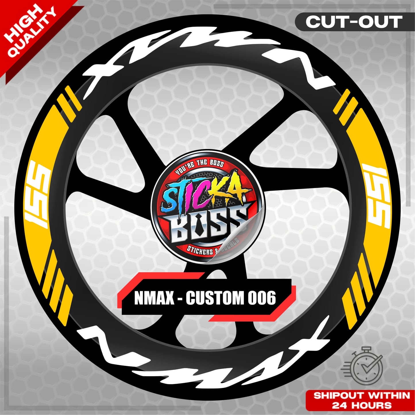 NMAX 155 MAG STICKER SET ( 2 MAGS ) - CUSTOM 006 | VINYL WATERPROOF CUT-OUT DECALS