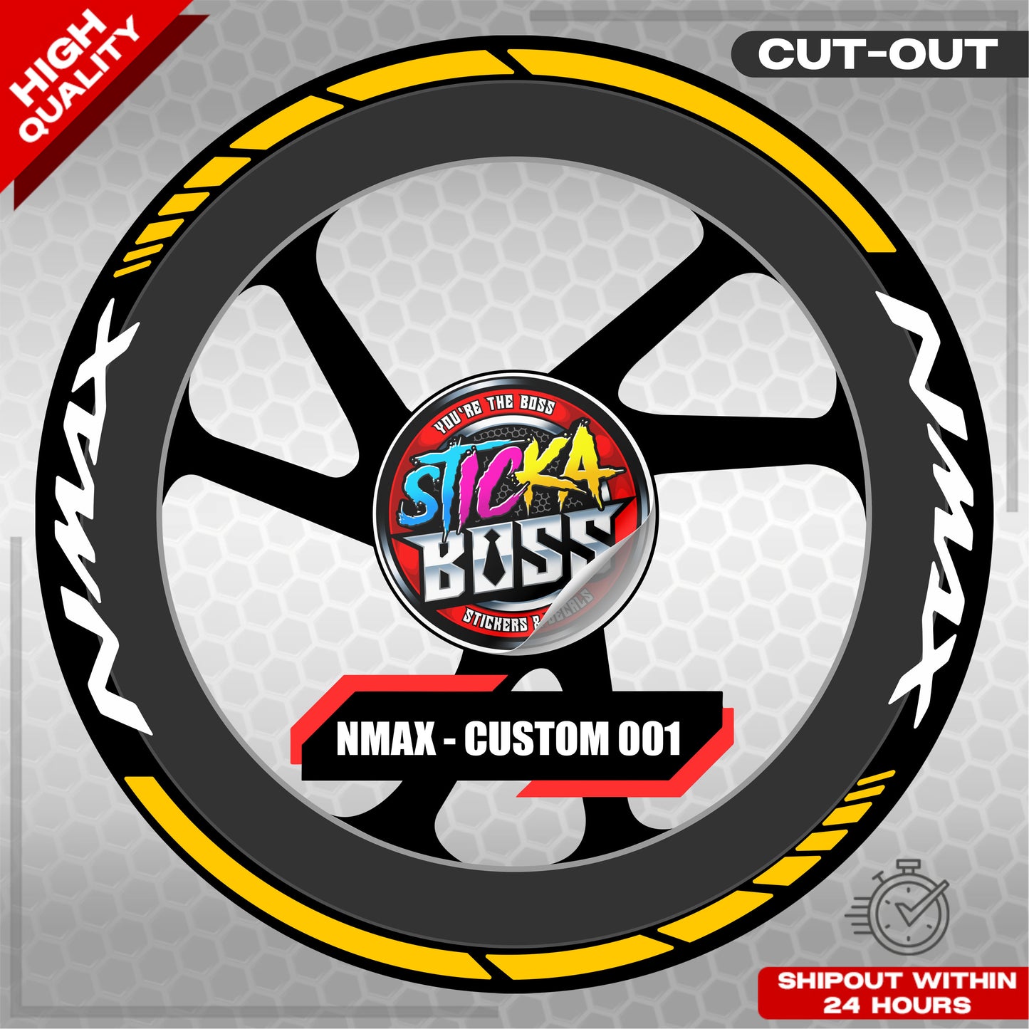 NMAX 155 MAG STICKER SET ( 2 MAGS ) - CUSTOM 003 | VINYL WATERPROOF CUT-OUT DECALS