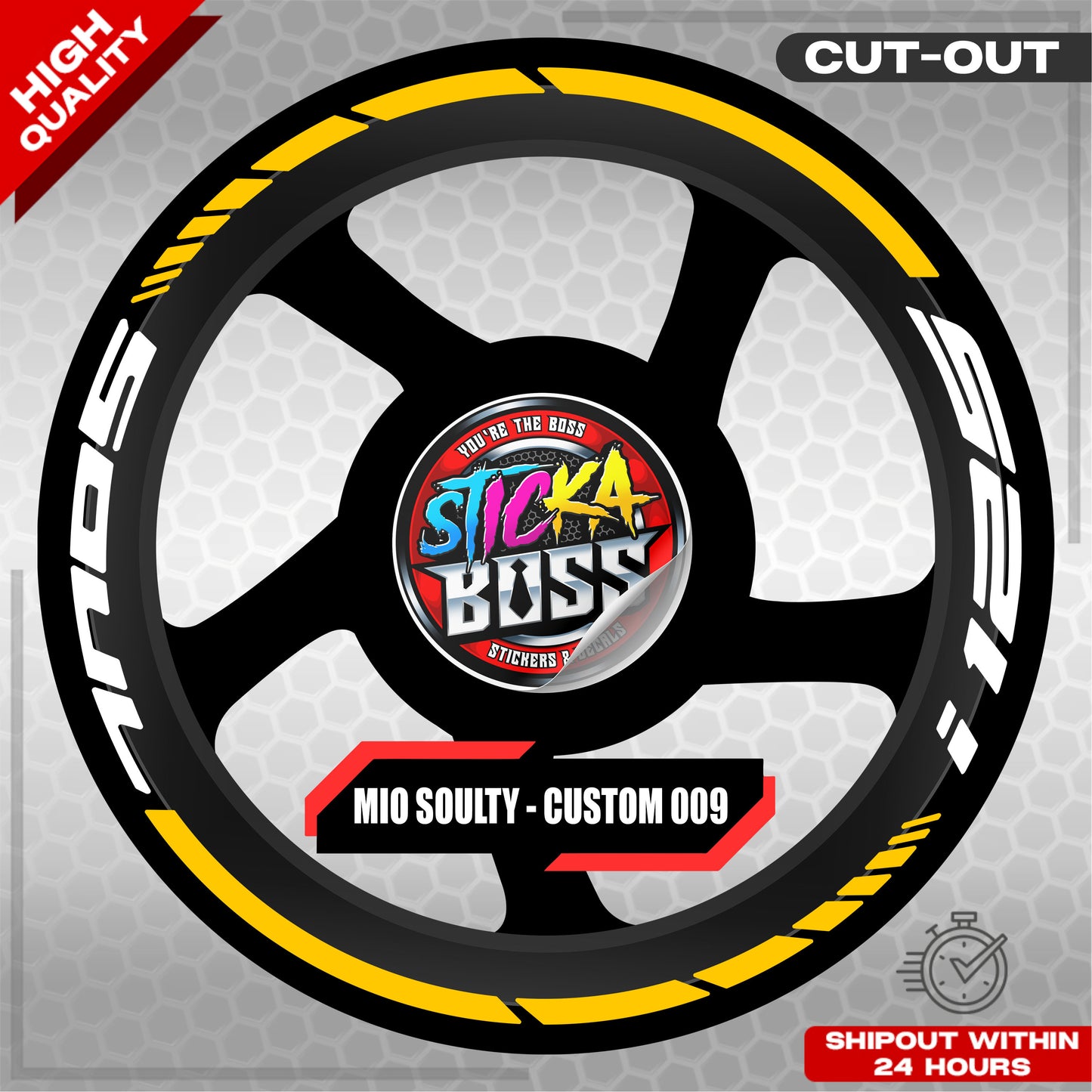 MIO SOULTY I MAG STICKER SET ( 2 MAGS ) - CUSTOM 009 | VINYL WATERPROOF CUT-OUT DECALS