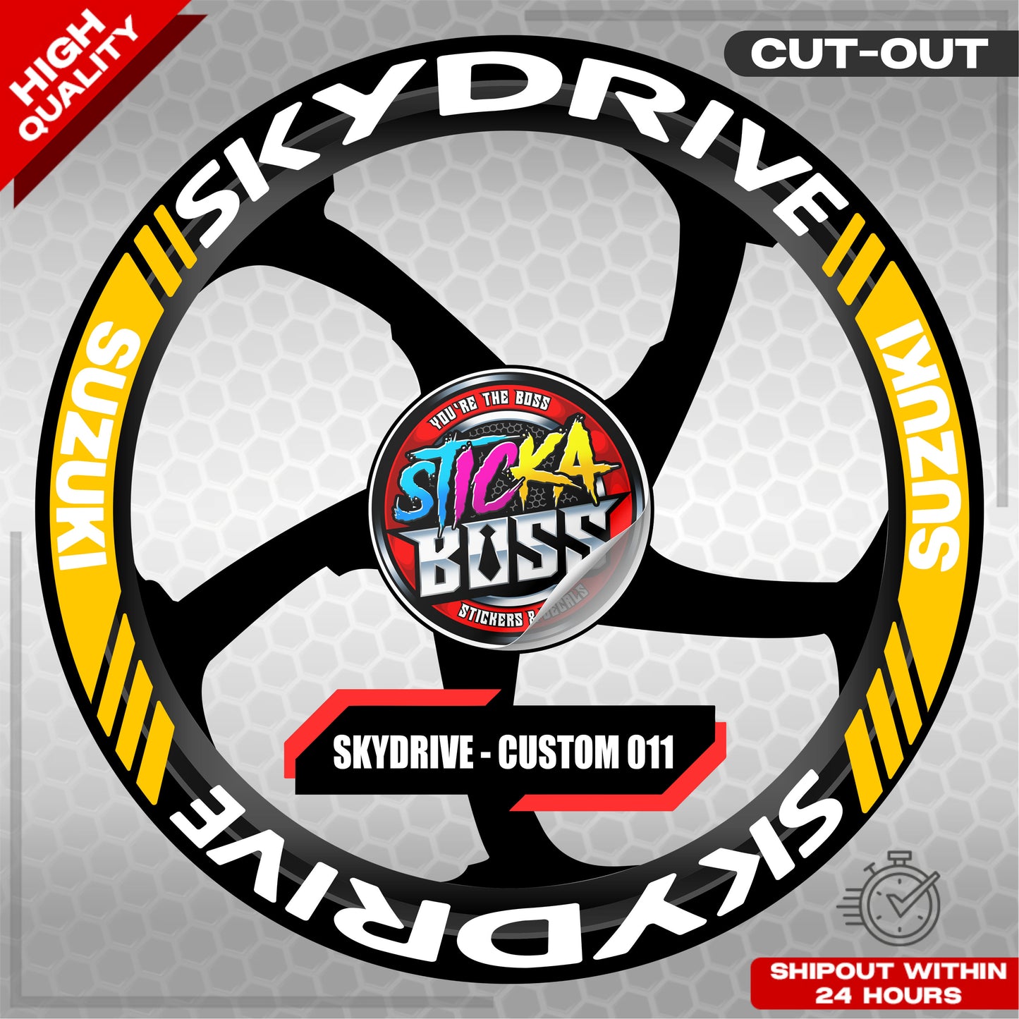 SKYDRIVE MAG STICKER SET ( 2 MAGS ) - CUSTOM 011 | VINYL WATERPROOF CUT-OUT DECALS