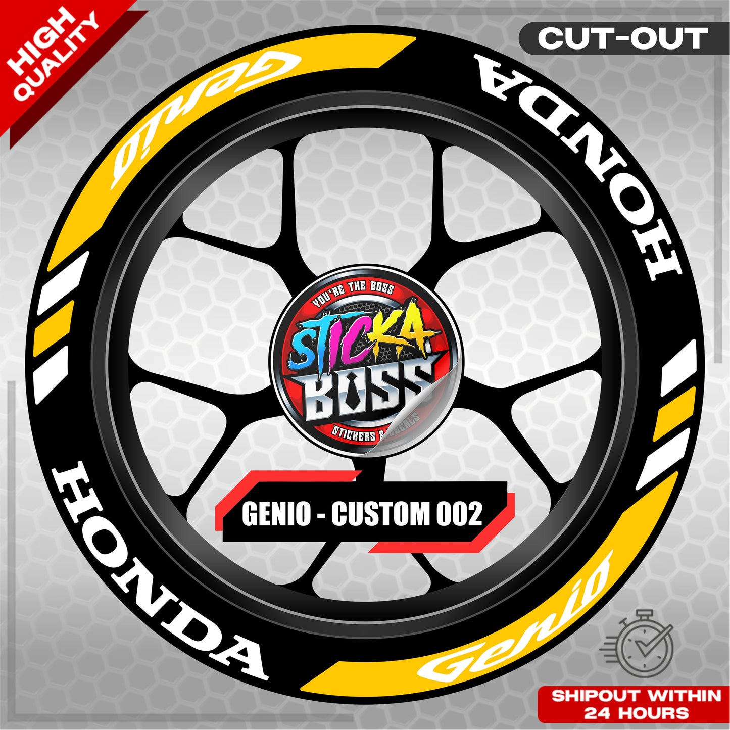 GENIO MAG STICKER SET ( 2 MAGS ) - CUSTOM 002 | VINYL WATERPROOF CUT-OUT DECALS