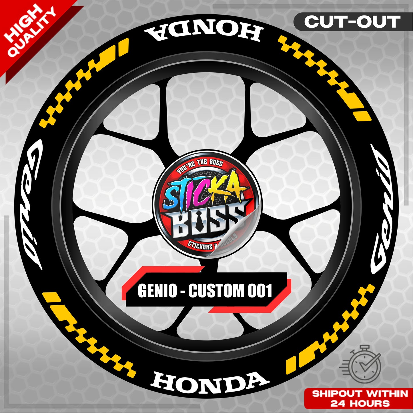 GENIO MAG STICKER SET ( 2 MAGS ) - CUSTOM 001 | VINYL WATERPROOF CUT-OUT DECALS