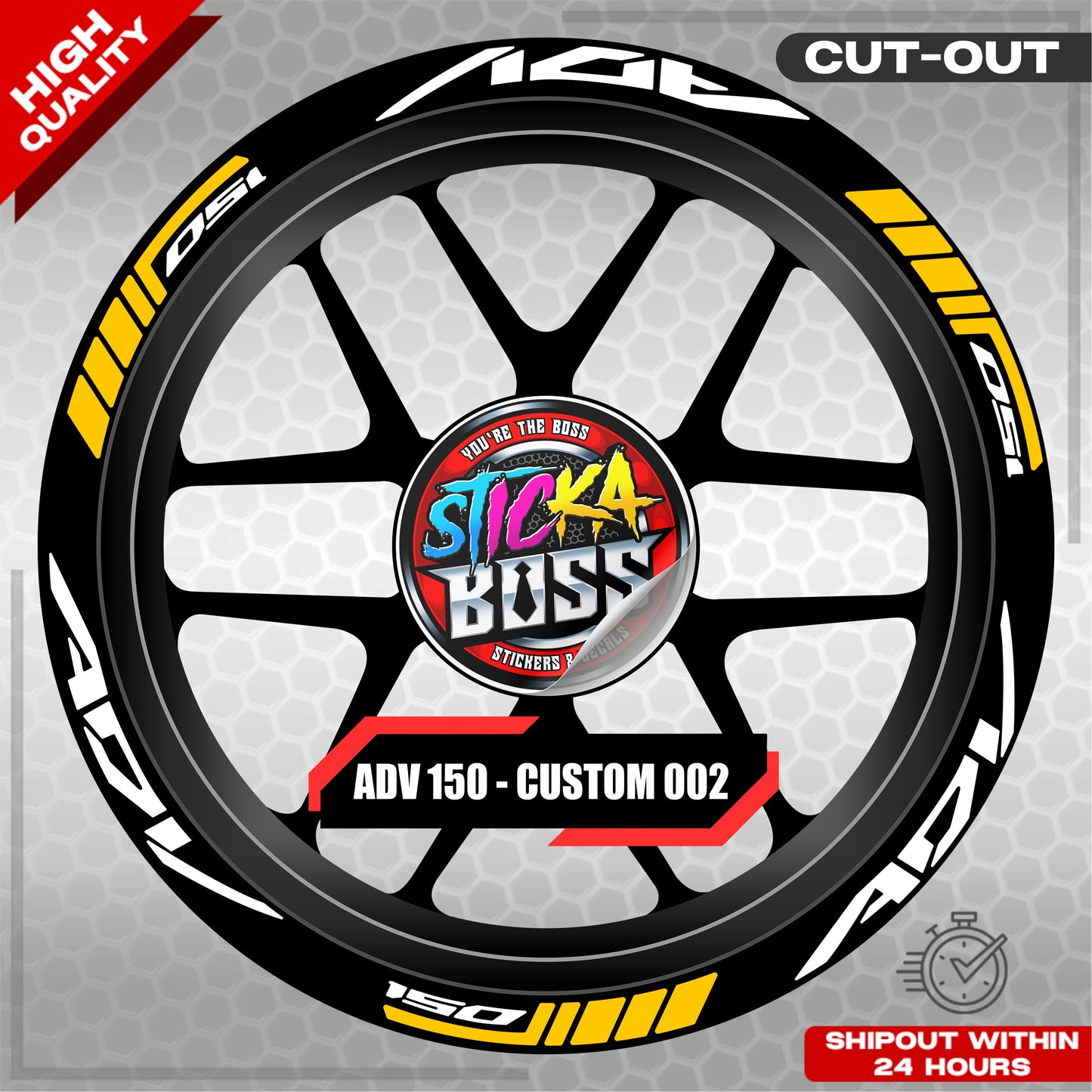 ADV 150 MAG STICKER SET ( 2 MAGS ) - CUSTOM 002 | VINYL WATERPROOF CUT-OUT DECALS