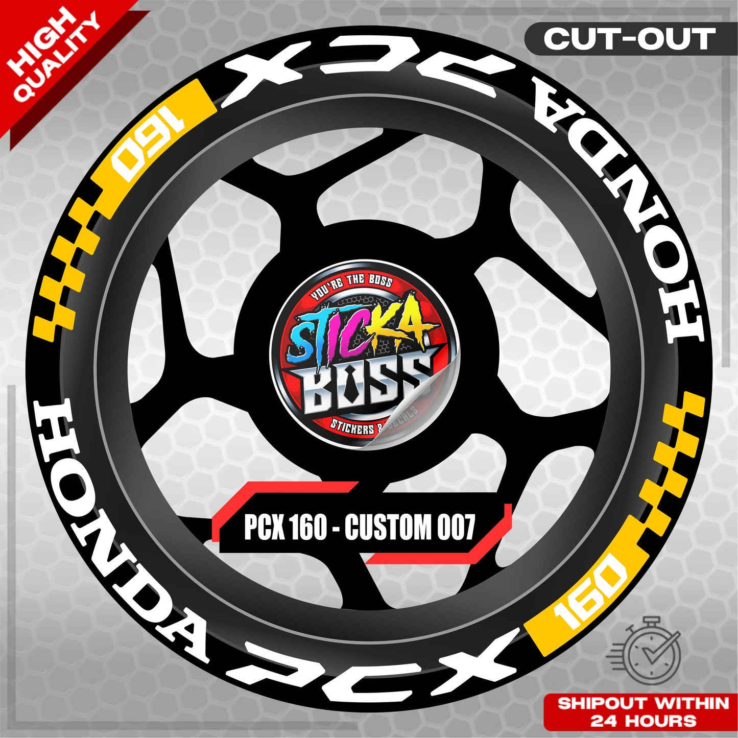 PCX 160 MAG STICKER SET ( 2 MAGS ) - CUSTOM 007 | VINYL WATERPROOF CUT-OUT DECALS