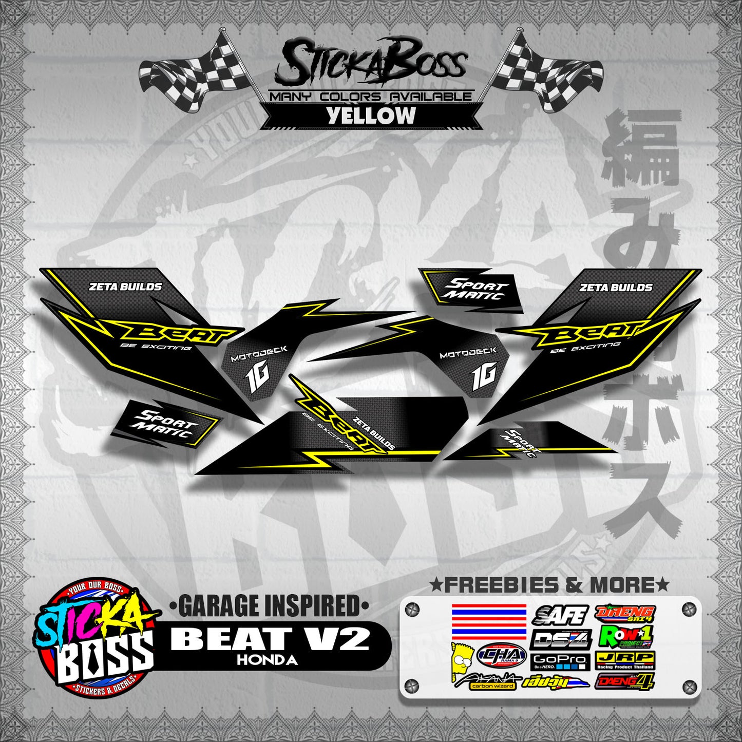 BEAT V2 DECALS ( GARAGE INSPIRED )【WITH FREEBIES】