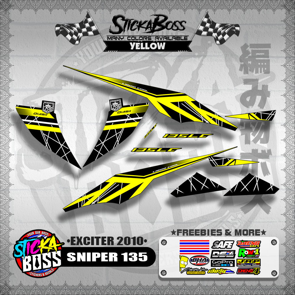 SNIPER 135 DECALS ( EXCITER 2010 )【WITH FREEBIES】