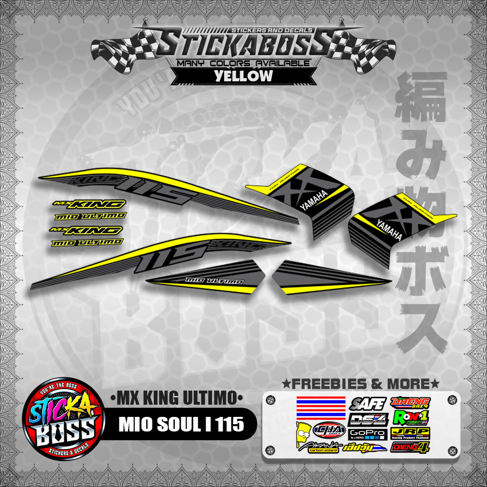 MIO SOUL I 115 STICKER DECALS ( MX KING ULTIMO )【WITH FREEBIES】