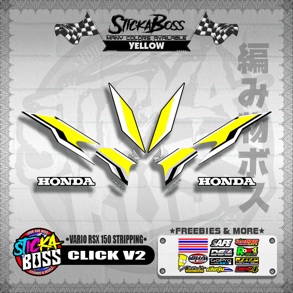 CLICK V2 DECALS ( VARIO RSX 150 STRIPPING )【WITH FREEBIES】