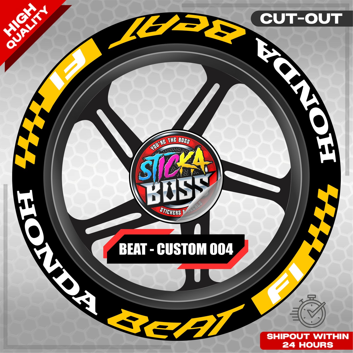 BEAT MAG STICKER SET ( 2 MAGS ) - CUSTOM 005 | VINYL WATERPROOF CUT-OUT DECALS