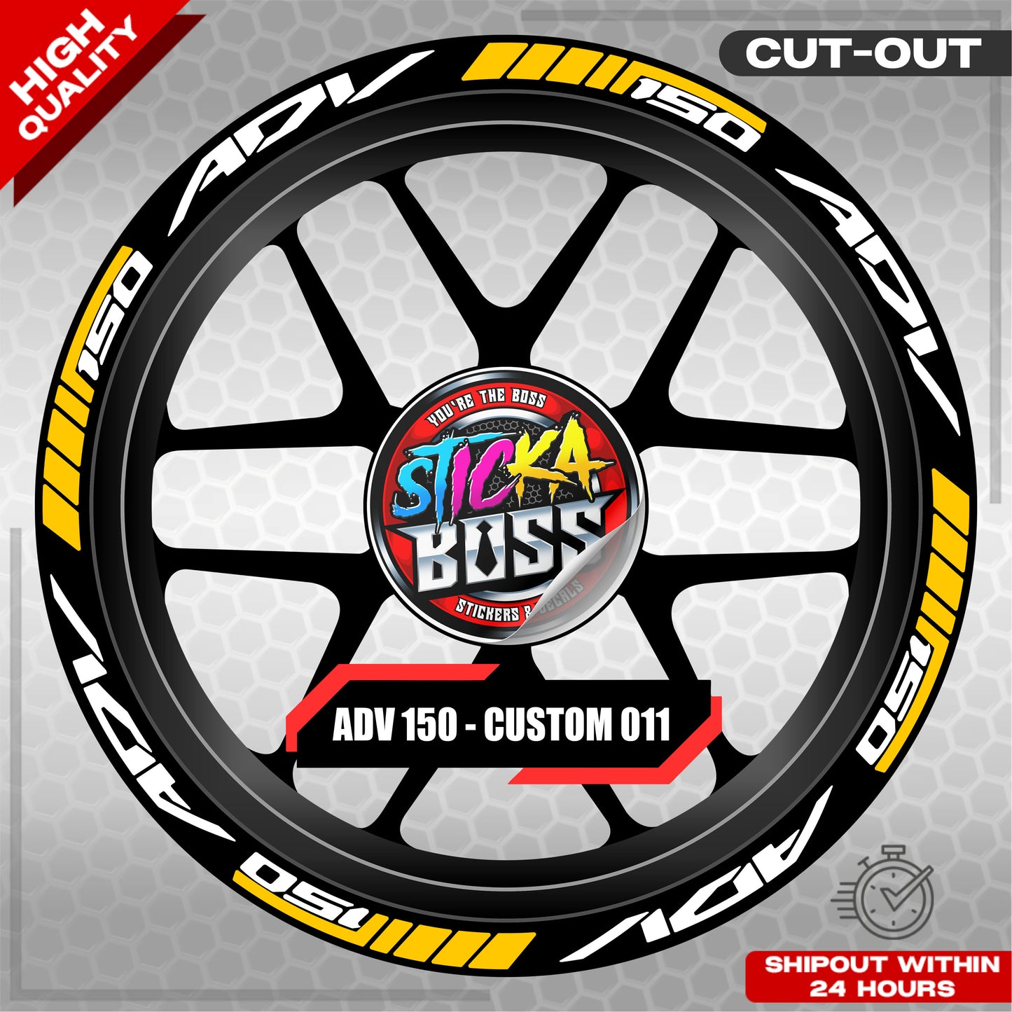 ADV 150 MAG STICKER SET ( 2 MAGS ) - CUSTOM 011 | VINYL WATERPROOF CUT-OUT DECALS