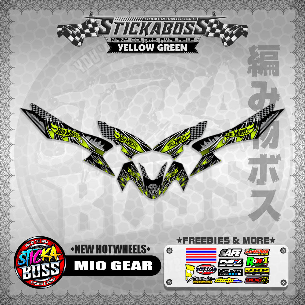 MIO GEAR STICKER DECALS ( NEW HOTWHEELS )【WITH FREEBIES】